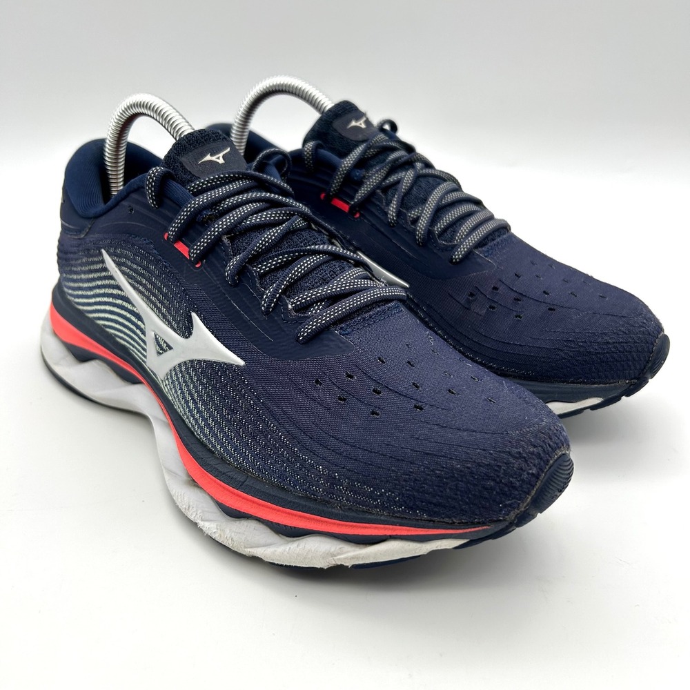 Mizuno Wave Sky 05 Womens Size 9 Blue Orange Running Shoes Sneakers - Picture 4 of 11